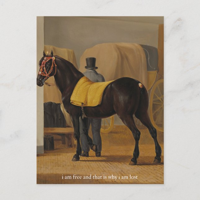 Postal poster libre y perdido (Anverso)