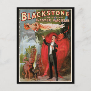 Postal Poster Mágico Vintage, Gran Magicie Blackstone