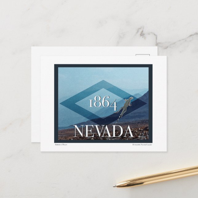 Postal Poster paisajista de Nevada (Anverso/Reverso In Situ)