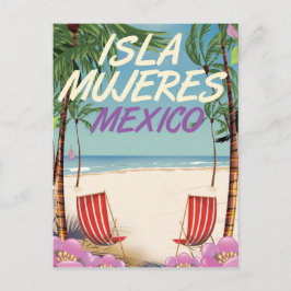 Postal Poster Playa Isla Mujeres México