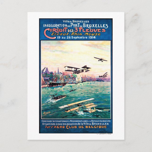Postal Poster promocional cancelado del avión del (Anverso)