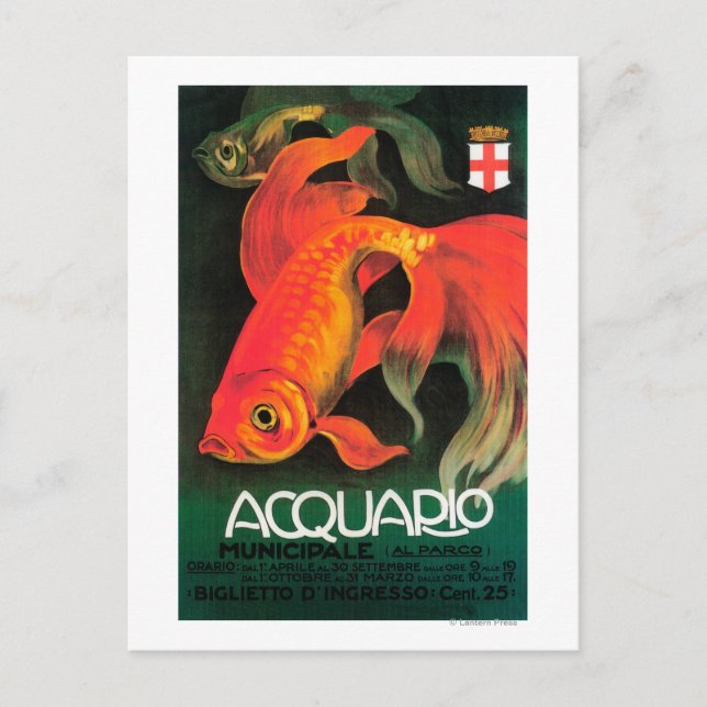 Postal Poster Promocional de Acuario y Parque Municipal (Anverso)