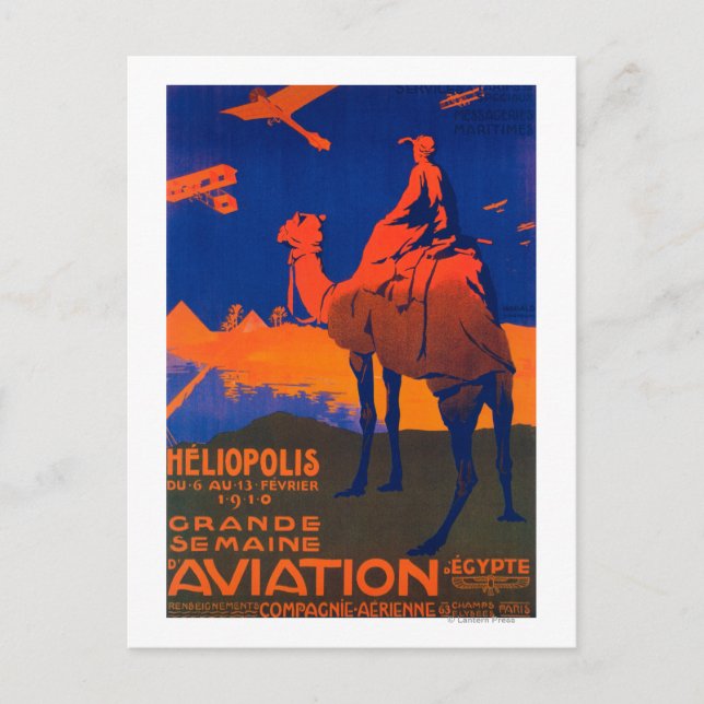 Postal Poster promocional de aerolíneas francesas (Anverso)