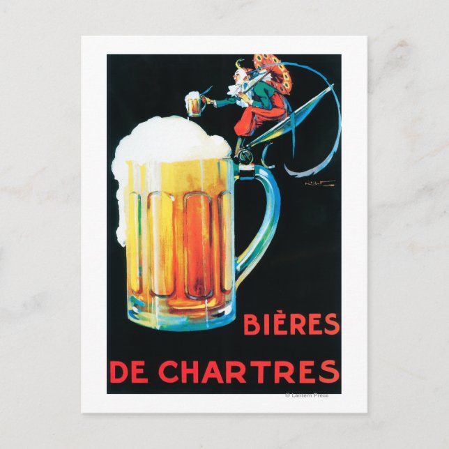 Postal Poster promocional de Cervezas de Chartres (Anverso)