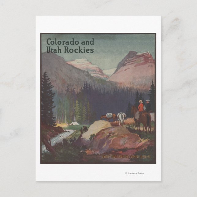 Postal Poster Promocional de Ferrocarriles de Colorado (Anverso)