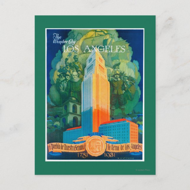 Postal Poster Promocional de Los Ángeles (Anverso)