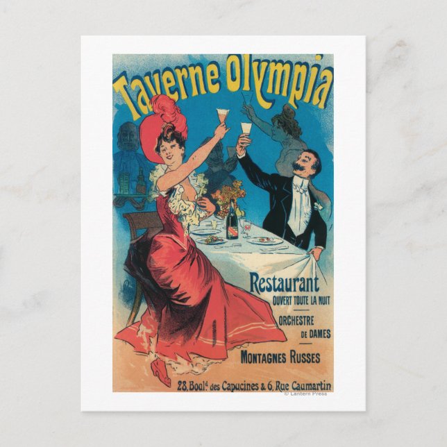 Postal Poster Promocional de Taverne Olympia (Anverso)