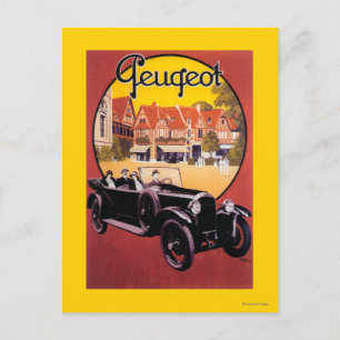 Postal Poster promocional Peugeot Automobile