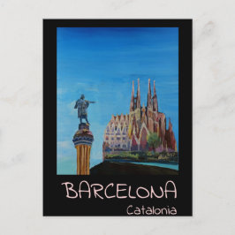 Postal Poster retro Barcelona