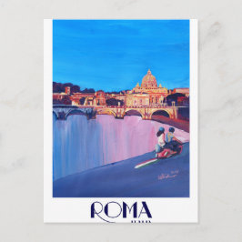 Postal Poster retro de Roma Italia