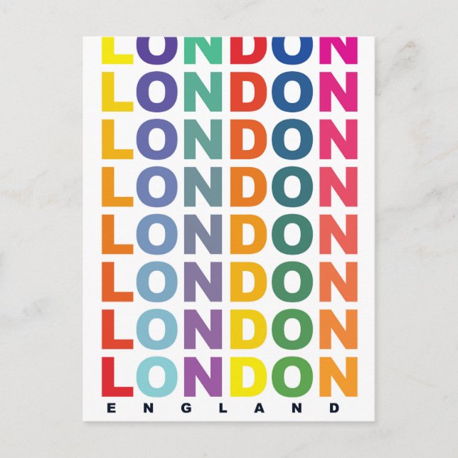 Postal Póster retro Londres Inglaterra (Anverso)