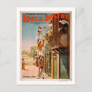 Postal Poster teatral árabe perdido en el desierto