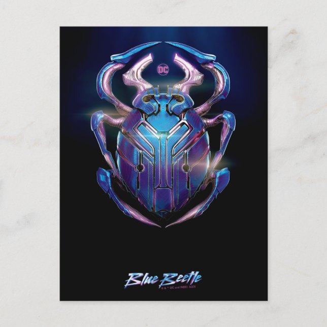 Postal Poster teatral Blue Beetle Scarab (Anverso)