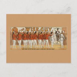 Postal Poster teatral Wise Guy Vintage 1906