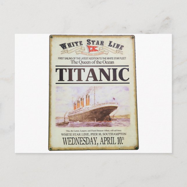 Postal Poster Titanic (Anverso)