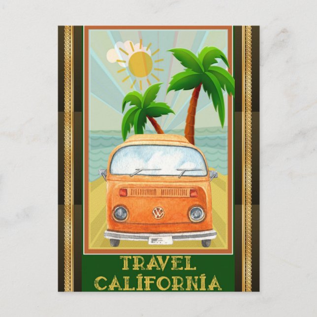Postal Poster: Viajes a California (Anverso)