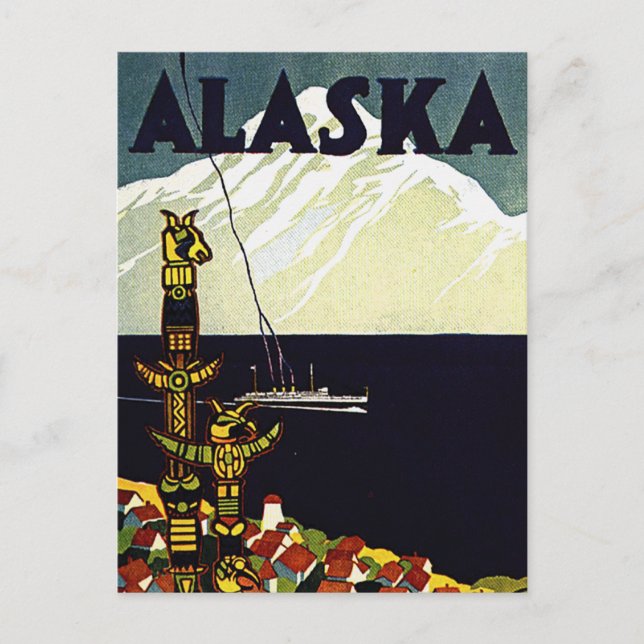 Postal poster vintage alaska (Anverso)