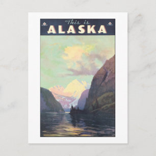 Postal Poster Vintage Alaska