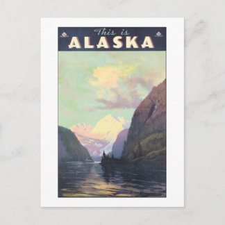 Postal Poster Vintage Alaska