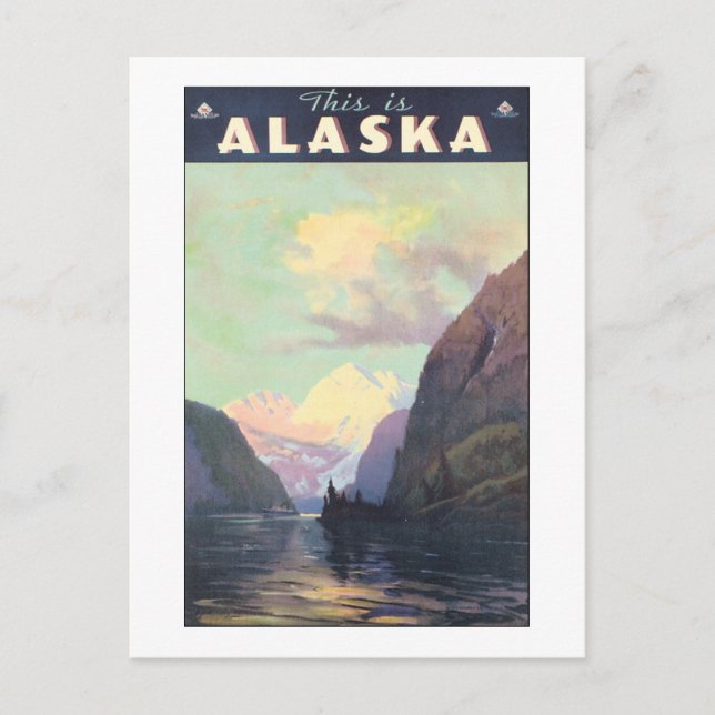 Postal Poster Vintage Alaska (Anverso)