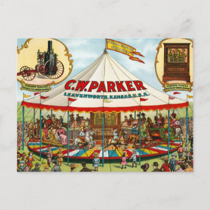 Postal Poster Vintage Circus. C.W. Parker.