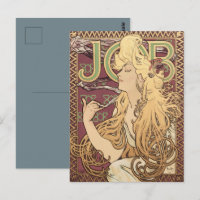 Póster vintage de Alphonse Mucha Art Nouveau Job