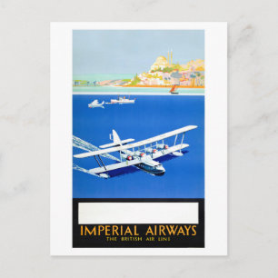 Postal Póster vintage de Imperial Airways Inglaterra