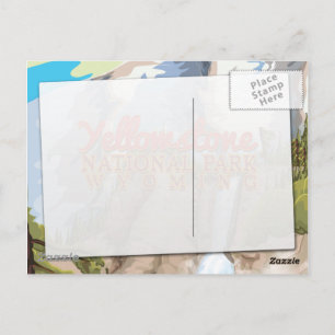 Postal Póster Vintage del Parque Nacional Yellowstone