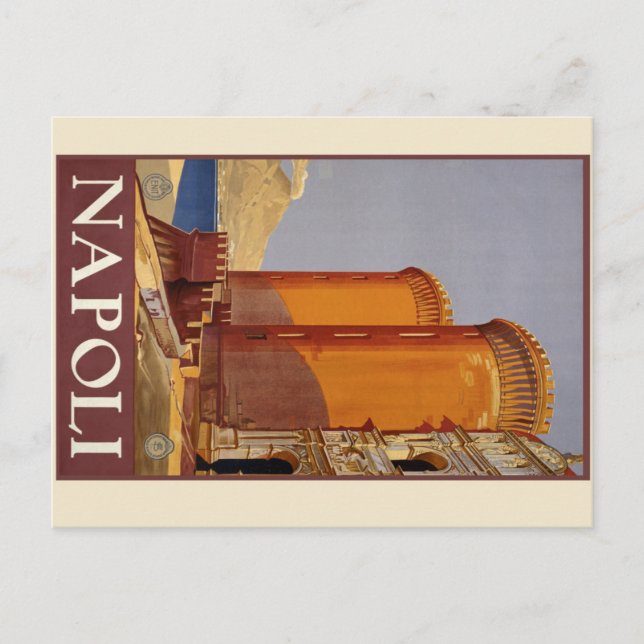 Postal Poster Vintage Napoli - Italia (Anverso)