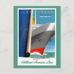 Postal Póster vintage S.S. Statendam Países Bajos