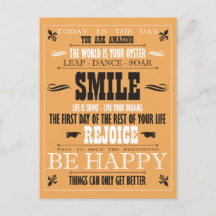 Postal Poster Vintage Smile