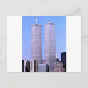 Postal Póster Vintage Torres Gemelas del World Trade Cent