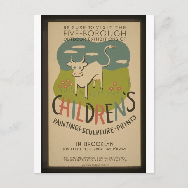 Postal Poster Vintage WPA - Retro a 1941 (Anverso)