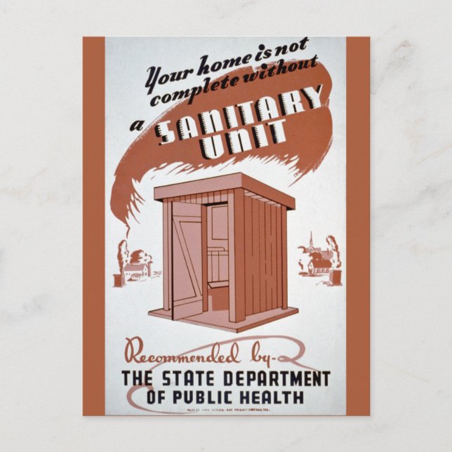 Postal Poster WPA de Outhouse (Anverso)