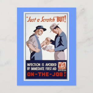 Postal Poster WPA de primer auxilio