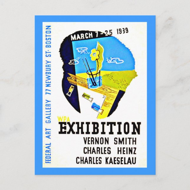 Postal Posters de postcard-Boston WPA-20 (Anverso)