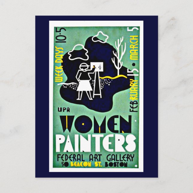 Postal Posters de postcard-Boston WPA-4 (Anverso)