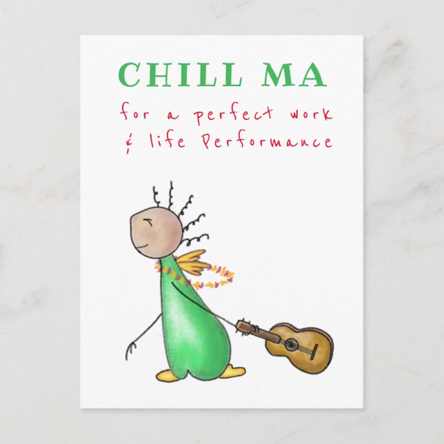 Postal Postkarte Chill Ma - for a perfect work & life (Anverso)