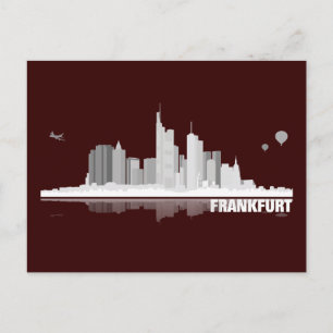 Postal Postkarte de Frankfurt City Skyline