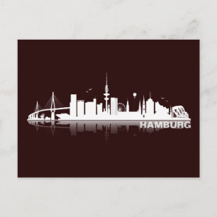 Postal Postkarte de la línea aérea de Hamburgo