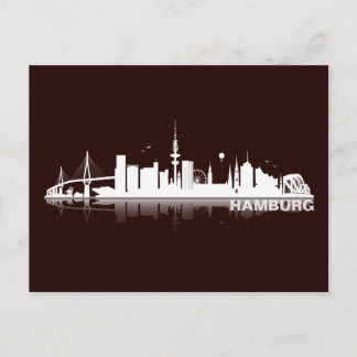 Postal Postkarte de la línea aérea de Hamburgo