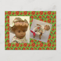 Postkarte de la vestimenta de flores de Sasha Baby
