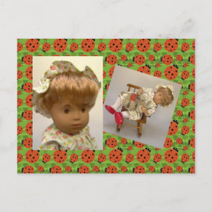 Postal Postkarte de la vestimenta de flores de Sasha Baby