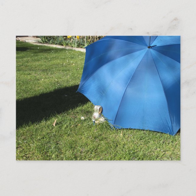 Postal Postkarte - der Osterhase zu Besuch (Anverso)