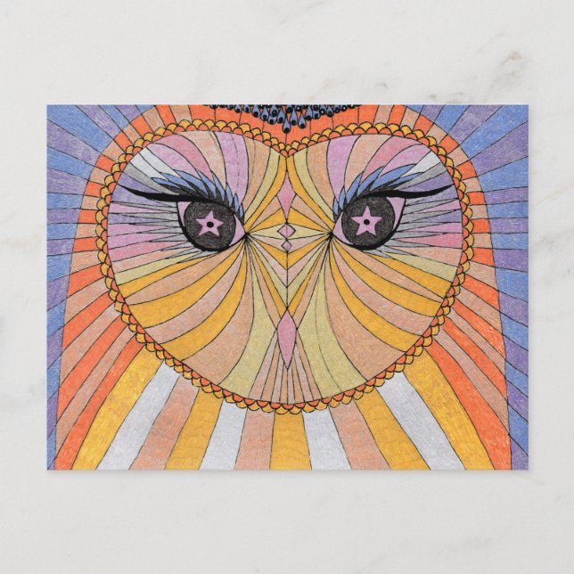 Postal Postkarte Eule (Anverso)