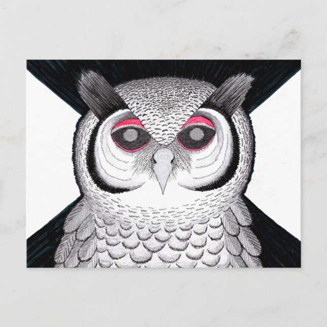 Postal Postkarte Eule (Anverso)