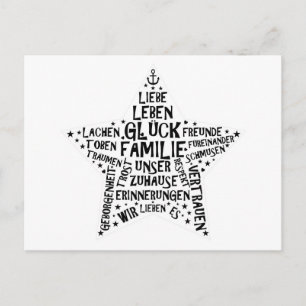 Postal Postkarte 'FAMILIENSTERN'