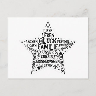 Postal Postkarte 'FAMILIENSTERN'