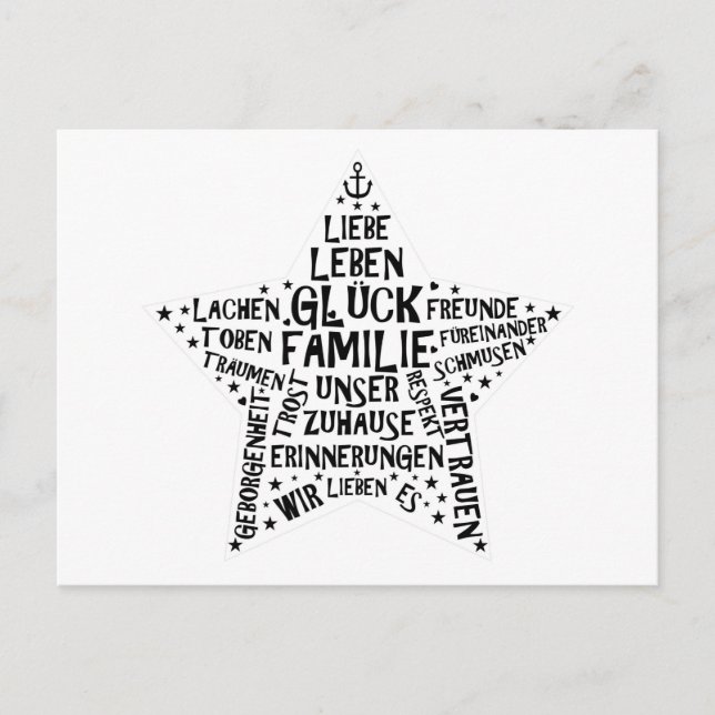 Postal Postkarte 'FAMILIENSTERN' (Anverso)