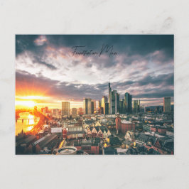 Postal Postkarte Frankfurt am Main im Sonnenuntergang